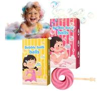 Cute Lollipop Bath Bomb - Can Blow Bubbles, Fizzy Colorful Bubble Bath Bombs for Fun Bath Time, Gentle & Skin-Friendly, Easter Bath Bomb Gifts (Pink+Yellow)