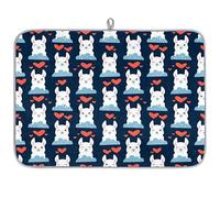 Cute Love Tapis de séchage en microfibre en alpaga absorbant pour la cuisine, cuillère, assiette en verre, 45,7 x 60,9 cm