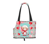 Cute Loving Boy Sac à bandoulière imprimé pour animal de compagnie, convient pour les petits chiens et chats, sac de courses et de voyage à double usage