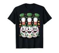 Cute Lucky Bowling Pins St Patricks Day Irish Holiday Style T-Shirt