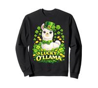 Cute Lucky Ollama St. Patrick's Day Llama Shamrock Sweatshirt