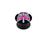Cute Lungs Heart Anatomy Love Kawaii Medical Art PopSockets PopGrip Adhésif
