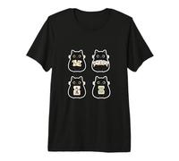 Cute Mahjong Cat Graphics for Cat Lovers Mahjong Players T-Shirt Haut de Gamme