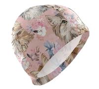 Cute Maine Coon Cats Rose Gold Women Swim for Beginning Short Hair Waterproof Swimming for Women Hair Protection and Drag Reduction gorras para nadar de mujer