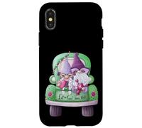 Cute Mardi Gras Truck for Women with Funny Carnival Gnomes Coque pour iPhone X/XS