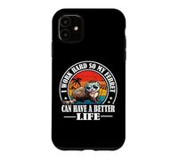 Cute Mens Womens Kids Work Hard Better Life Ferret Lover Coque pour iPhone 11