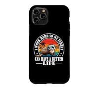 Cute Mens Womens Kids Work Hard Better Life Ferret Lover Coque pour iPhone 11 Pro