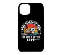 Cute Mens Womens Kids Work Hard Better Life Ferret Lover Coque pour iPhone 13