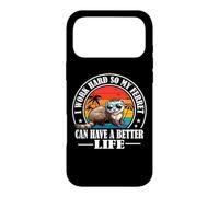 Cute Mens Womens Kids Work Hard Better Life Ferret Lover Coque pour iPhone 17 Pro Max