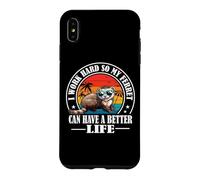 Cute Mens Womens Kids Work Hard Better Life Ferret Lover Coque pour iPhone XS Max
