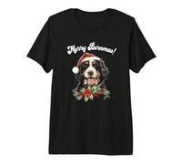 Cute Merry Bernmas Christmas Bernedoodle Dog Lover T-Shirt Haut de Gamme