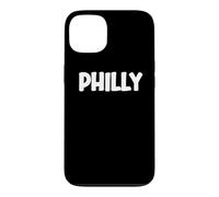 Cute Modern, Comic-Style White Font: First Name Philly Coque pour iPhone 13