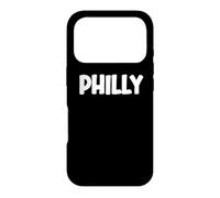 Cute Modern, Comic-Style White Font: First Name Philly Coque pour iPhone 17 Pro