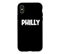 Cute Modern, Comic-Style White Font: First Name Philly Coque pour iPhone X/XS