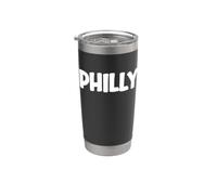 Cute Modern, Comic-Style White Font: First Name Philly Gobelet isotherme en acier inoxydable double paroi