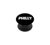 Cute Modern, Comic-Style White Font: First Name Philly PopSockets PopGrip Adhésif