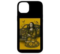 Cute Mona Lisa with Flowers & Birds Illustration Graphic Coque pour iPhone 14 Plus