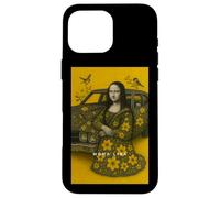 Cute Mona Lisa with Flowers & Birds Illustration Graphic Coque pour iPhone 16 Pro Max