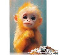 Cute Monkey Portrait Puzzle 1000 Pièces Educa Jouet en Bois Cadeau Unique Décoration Intérieure Jeu Éducatif Challenge Toy pour Adultes Et Enfants À Partir De 12 Ans 1000pcs (75x50cm)