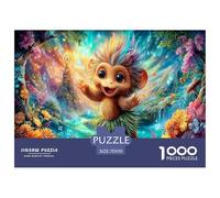 Cute Monkey Puzzle 1000 Pièces pour Adultes Et Enfants Dès 14 Ans Jeu De Patience Et De Réflexion De Qualité Supérieure Décoration De La Maison 70x50cm/1000pcs