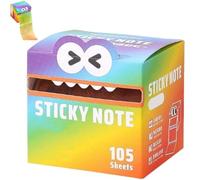 Cute Monster Pattern Sticky Note 105 Sheets/Roll, Funny Pastel Animal Post It Notes, Self Adhesive Cartoon Notes Memo Pads, Notepads Stationery,Office School Tab Supplies (1color B)