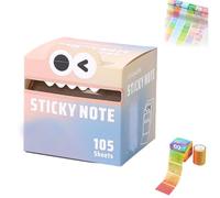 Cute Monster Pattern Sticky Note,105pcs/Box Funny Pastel Animal Notes,Creative Multi Purpose Self Adhesive Cartoon Sticky Note,Back To School Gift for Teachers & Students (C)