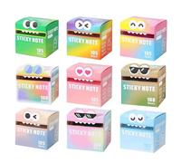 Cute Monster Pattern Sticky Note, 105pcs/Box Funny Pastel Animal Post It Notes, Self Adhesive Cartoon Notes Memo Pads, Notepads Stationery, Small to Do List, Office School Tab Supplies (10*Mix)
