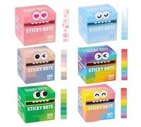 Cute Monster Pattern Sticky Note,105pcs/Box Funny Pastel Animal Post It Notes,Upgraded Self Adhesive Cartoon Notes Memo Pads,Notepads Stationery, Small to Do List, Office School Tab Supplies (6PCS-B)