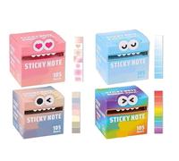 Cute Monster Pattern Sticky Note, Fun Pastel Pull-Out Memo Pads, Vibrant Gradient Design, Notepads Stationery, Small to Do List, Office Tab Supplies (4pcs*c)
