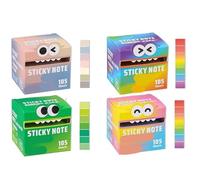 Cute Monster Pattern Sticky Note, Fun Pastel Pull-Out Memo Pads, Vibrant Gradient Design, Notepads Stationery, Small to Do List, Office Tab Supplies (4pcs*b)