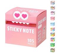 Cute Monster Pattern Sticky Note, Funny Pastel Animal Notes, Pull-Out Self Adhesive Cartoon Memo Pad, Small to Do List, Office School Tab Supplies (Color C)