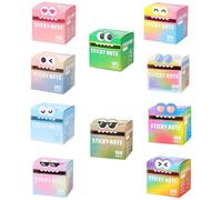 Cute Monster Pattern Sticky Note, Funny Pastel Animal Notes, Pull-Out Self Adhesive Cartoon Memo Pad, Small to Do List, Office School Tab Supplies (Mix*10)