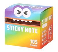Cute Monster Pattern Sticky Note, Funny Pastel Animal Post It Notes Contains 105 Pearlescent Sticky Notes, Multi Office School Tab Supplies, Self-Adhesive Notepad Sticker Pads(E)