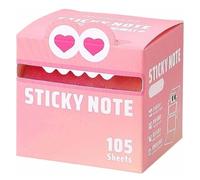 Cute Monster Pattern Sticky Note, Funny Pastel Animal Post It Notes Contains 105 Pearlescent Sticky Notes, Multi Office School Tab Supplies, Self-Adhesive Notepad Sticker Pads(H)