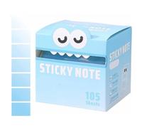 Cute Monster Pattern Sticky Note, Funny Pastel Animal Post It Notes Contains 105 Pearlescent Sticky Notes, Multi Office School Tab Supplies, Self-Adhesive Notepad Sticker Pads(I)
