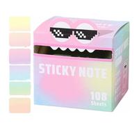 Cute Monster Pattern Sticky Note, Funny Pastel Animal Post It Notes Contains 105 Pearlescent Sticky Notes, Multi Office School Tab Supplies, Self-Adhesive Notepad Sticker Pads(C)