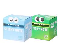Cute Monster Pattern Sticky Note, Funny Pastel Animal Post It Notes, Fun Pastel Pull-Out Self Adhesive Cartoon Memo Pads, Self Adhesive Cartoon Notes Memo Pads, Back to School Gift (F+I)