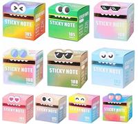 Cute Monster Pattern Sticky Note, Funny Pastel Animal Post It Notes, Fun Pastel Pull-Out Self Adhesive Cartoon Memo Pads, Self Adhesive Cartoon Notes Memo Pads, Back to School Gift (10 pc)
