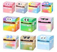 Cute Monster Pattern Sticky Note, Funny Pastel Animal Post It Notes, Self Adhesive Cartoon Notes Memo Pads, Notepads Stationery，Back to School for Teachers & Students (10PCS)