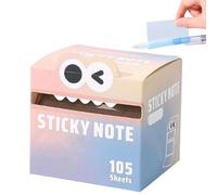 Cute Monster Pattern Sticky Note, Funny Pastel Animal Post It Notes, Self Adhesive Cartoon Notes Memo Pads, Multi Purpose Sticky Note, Office School Tab Supplies (105pcs/Box) (10#)