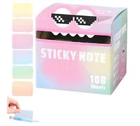 Cute Monster Pattern Sticky Note, Funny Pastel Animal Post It Notes, Self Adhesive Cartoon Notes Memo Pads, Notepads Stationery,Back to School for Teachers & Students (#E)