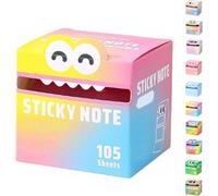 Cute Monster Pattern Sticky Note, Funny Pastel Animal Post It Notes, Self Adhesive Cartoon Notes Memo Pads, Vibrant Gradient Design, Notepads Stationery, Office School Tab Supplies (#4)