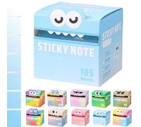 Cute Monster Pattern Sticky Note,Funny Pastel Animal Post It Notes,Vibrant Gradient Design,Pastel Pull-Out Easy Post Memo Pads,105 Sheets/Roll, Office School Tab Supplies (#F,5PCS)