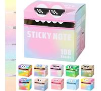 Cute Monster Pattern Sticky Note,Funny Pastel Animal Post It Notes,Vibrant Gradient Design,Pastel Pull-Out Easy Post Memo Pads,105 Sheets/Roll, Office School Tab Supplies (#G,1PCS)