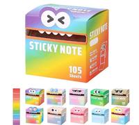 Cute Monster Pattern Sticky Note,Funny Pastel Animal Post It Notes,Vibrant Gradient Design,Pastel Pull-Out Easy Post Memo Pads,105 Sheets/Roll, Office School Tab Supplies (#I,10PCS)