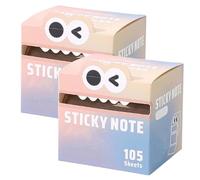 Cute Monster Pattern Sticky Note, Vibrant Gradient Design, Easy Post Memo Pads, mall to Do List, Great Back to School Gift for Teachers & Students, 105 Sheets/Roll (G,2Pcs)