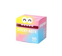 Cute Monster Pattern Sticky Notes 105 Sheets/Roll, Pastel Pull-Out Memo Pads, Cute Monster Pattern Pad, Funny Pastel Animal Notes, Small to Do List, Office School Tab Supplies (C)