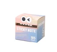 Cute Monster Pattern Sticky Notes 105 Sheets/Roll, Pastel Pull-Out Memo Pads, Cute Monster Pattern Pad, Funny Pastel Animal Notes, Small to Do List, Office School Tab Supplies (D)