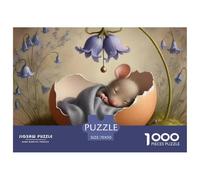 Cute Mouse Holding Heart in Garden Papier Épais Et Solide Parfait pour Renforcer Les Capacités Cognitives, La Mémoire Et La Concentration Mentale 70x50cm/1000pcs