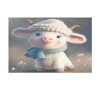 Cute Mouton Puzzles en Bois Adultes Et Adolescents 1000 Pieces EnfFourmis Puzzle Décoration Mur Moderne Art Jouets Cadeau IntéressFourmis （75×50cm）